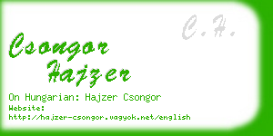 csongor hajzer business card